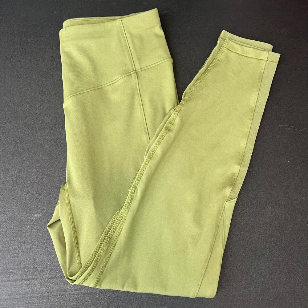 Bandier Le ORE  Olive Green  Slight Mesh  Workout  Leggings   Size M